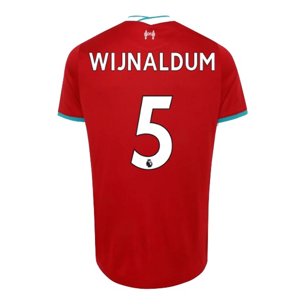 Camiseta Liverpool NO.5 Wijnaldum Primera Equipación 2020-2021 Rojo